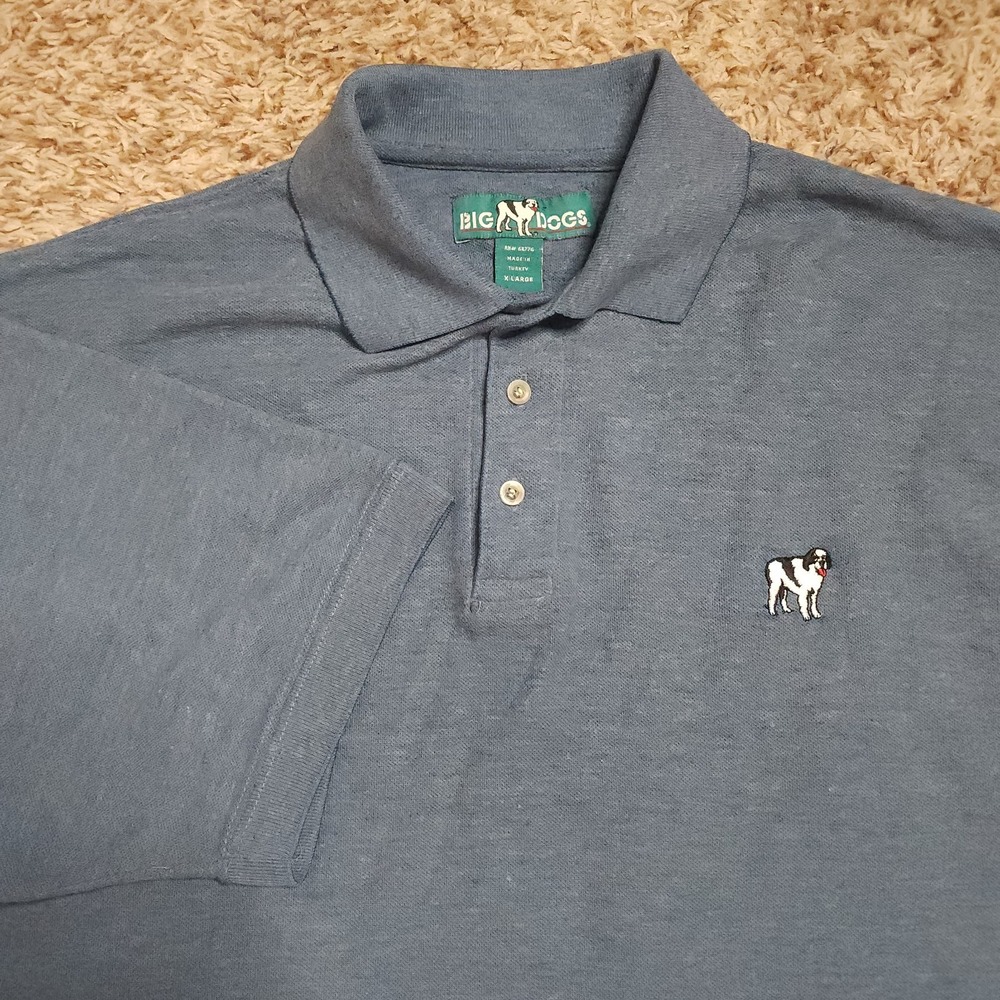 Big Dogs Blue Mens XL Short Sleeve‎ Polo Shirt